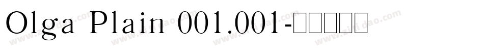 Olga Plain 001.001字体转换